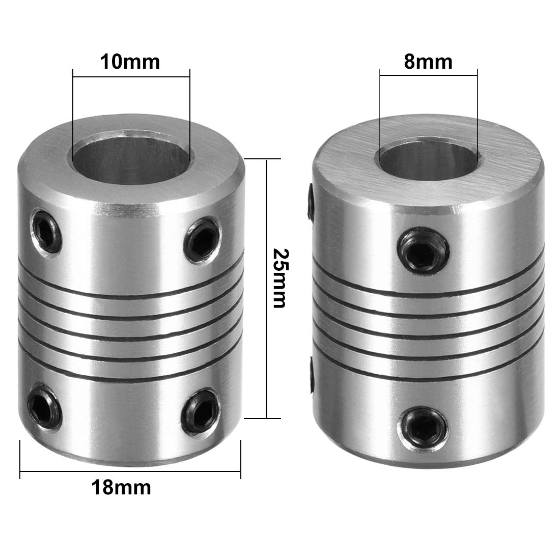 Amazon.com: uxcell 8mm to 10mm Aluminum Alloy Shaft Coupling